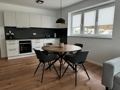 Küche/Küchenzeile in der Unterkunft Ferienwohnung Pfälzer Auszeit