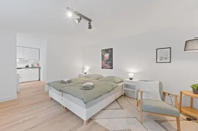Ein Bett oder Betten in einem Zimmer der Unterkunft Wohlfühl-Apartment Weissach