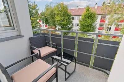 Ein Balkon oder eine Terrasse in der Unterkunft Westside Flat - 5min to Downtown
