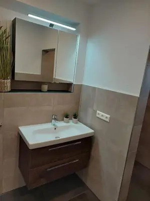 Ein Badezimmer in der Unterkunft Monteurwohnung Ferienwohnung