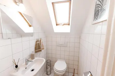 Ein Badezimmer in der Unterkunft ERB02 - Ferienwohnung - Altstadtliebe in Michelstadt