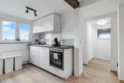 Küche/Küchenzeile in der Unterkunft BA02 Dachgeschoss Apartment!