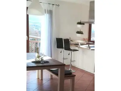 Küche/Küchenzeile in der Unterkunft Tromm - Blick Comfortable holiday residence
