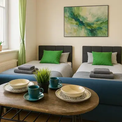 Ein Bett oder Betten in einem Zimmer der Unterkunft LENASTAY I City Comfort Apartment in Top Location