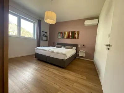 Ein Bett oder Betten in einem Zimmer der Unterkunft Haus Sonnenhang