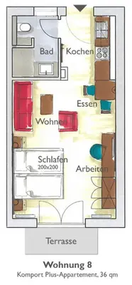 Grundriss der Unterkunft Boardinghouse Rülzheim