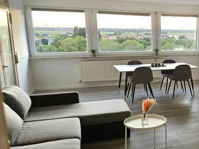 Ein Sitzbereich in der Unterkunft City Apartment in Eppelheim near Heidelberg
