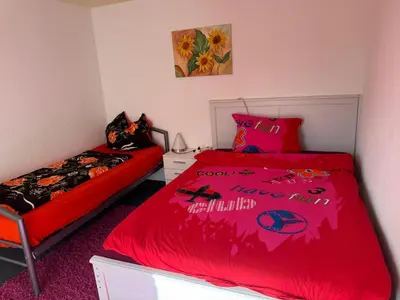 Ein Bett oder Betten in einem Zimmer der Unterkunft Fürsten Zimmer