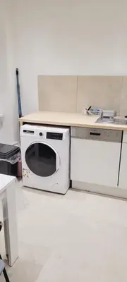 Küche/Küchenzeile in der Unterkunft Top möblierte Wohnung in Frankenthal