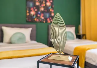 Ein Bett oder Betten in einem Zimmer der Unterkunft Appartio - Apartment für 2 - Küche - WiFi - Altstadtlage