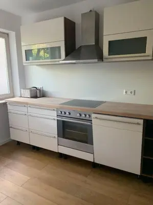 Küche/Küchenzeile in der Unterkunft Helle gemütliche Wohnung mit 3 Zimmer und Terrasse, 80m2