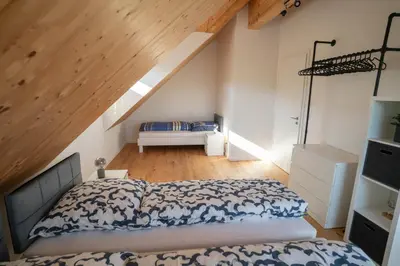 Ein Bett oder Betten in einem Zimmer der Unterkunft Boarding 9a Wohnen auf Zeit