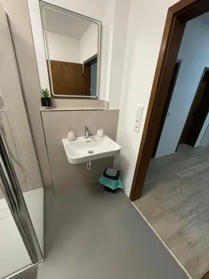 Ein Badezimmer in der Unterkunft VDM Ferienwohung Pfungstadt