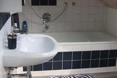 Ein Badezimmer in der Unterkunft 1 Zi DG-Apartment in Bad Friedrichshall-Jagstfeld