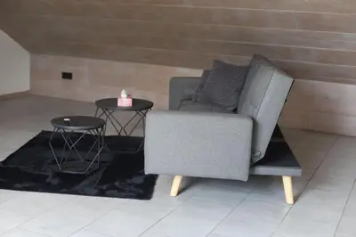 Ein Sitzbereich in der Unterkunft 1 Zi DG-Apartment in Bad Friedrichshall-Jagstfeld