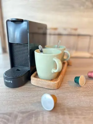Kaffee-/Teezubehör in der Unterkunft Modernes Designer-Apartment für 7 Gäste - 80qm in zentraler Lage, Self-Check-In