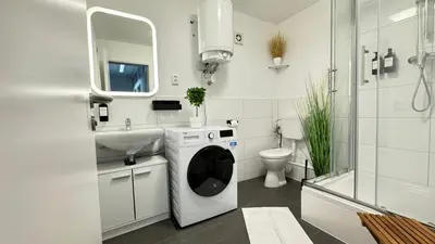 Grundriss der Unterkunft City Apartment - 2SZ - 1BD - Küche - Netflix