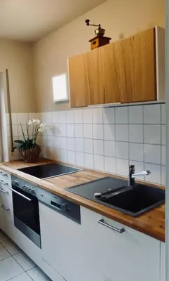 Küche/Küchenzeile in der Unterkunft Ferienwohnung Dahner-Felsenland