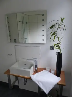 Ein Badezimmer in der Unterkunft Ferienwohnung Dahner-Felsenland