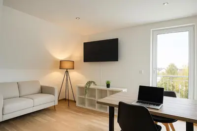 TV/Unterhaltungsangebot in der Unterkunft Neu! Exclusives City-Apartment - Fußbodenheizung, Regendusche, Waschmaschine