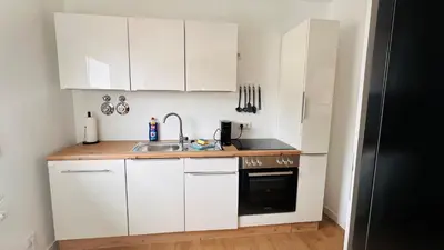 Küche/Küchenzeile in der Unterkunft Modernes Apt im Nordschwarzwald
