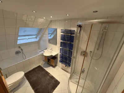 Ein Badezimmer in der Unterkunft Draisinenglück