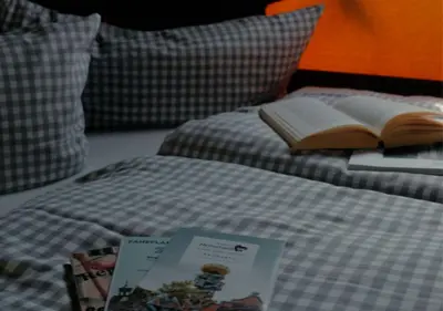 Ein Bett oder Betten in einem Zimmer der Unterkunft AZUR Camping Wertheim