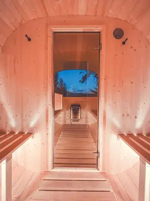 Grundriss der Unterkunft Tinyhouse mit Pelletofen