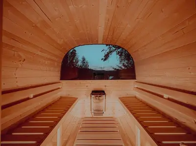Abendunterhaltung für Gäste, die in der Unterkunft Tinyhouse mit Pelletofen übernachten