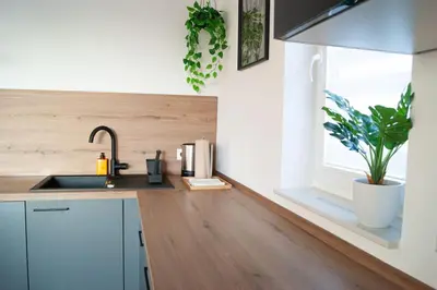 Küche/Küchenzeile in der Unterkunft Studio Apartment Marbach