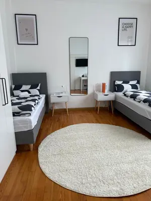 Ein Bett oder Betten in einem Zimmer der Unterkunft Projektunterkunft Wörth nähe MIRO - Mercedes Benz - Dachser