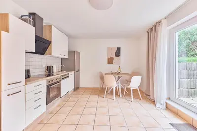 Küche/Küchenzeile in der Unterkunft Lena Ihre Ruhepause mit Terrasse in Buchen
