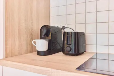 Kaffee-/Teezubehör in der Unterkunft Lena Ihre Ruhepause mit Terrasse in Buchen