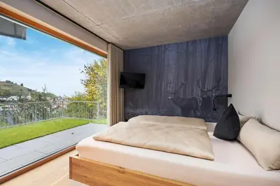 Ein Bett oder Betten in einem Zimmer der Unterkunft Coalhouse Pfalz