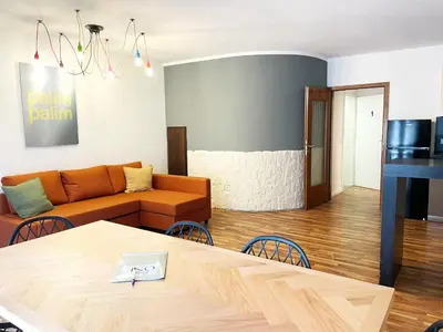 Ein Sitzbereich in der Unterkunft EasyOne Apartments