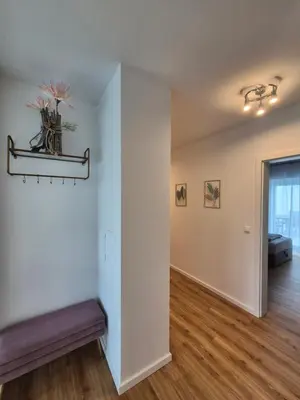 Ein Bett oder Betten in einem Zimmer der Unterkunft Ferienwohnung in Schwieberdingen