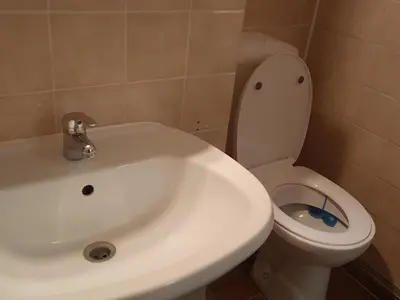 Ein Badezimmer in der Unterkunft gemütliche Wohnung im Herzen von Heilbronn