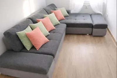 Ein Sitzbereich in der Unterkunft Luxus Wohnung am Rand von Stuttgart