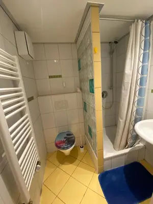 Ein Badezimmer in der Unterkunft Hudolin-Vermietungen