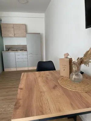 Küche/Küchenzeile in der Unterkunft Gästezimmer im Weingut Kissel