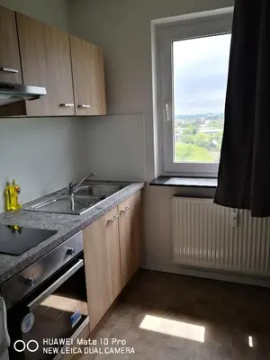 Küche/Küchenzeile in der Unterkunft Schöne Wohnung 27 B nah Uni Klinik