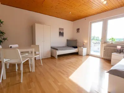 Ein Sitzbereich in der Unterkunft bookandstay24 com Rossdorf - Gundernhausen bei Darmstadt, Frankfurt, Rhein Main Gebiet