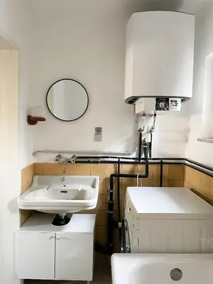 Ein Badezimmer in der Unterkunft Möblierte Unterkunft im EFH mit Parkmöglichkeiten
