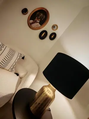 Ein Sitzbereich in der Unterkunft Stilvolle Suite im Herzen von Landau