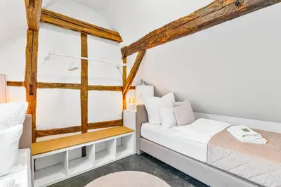 Ein Bett oder Betten in einem Zimmer der Unterkunft WHONAP - DE HYDDAN I Parkplatz I Zentral I Terrasse I Küche