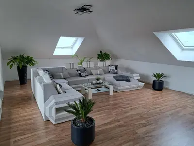Ein Sitzbereich in der Unterkunft Apartment Diana