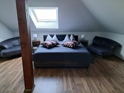 Ein Sitzbereich in der Unterkunft Apartment Diana