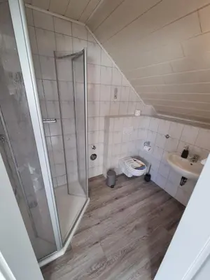 Ein Badezimmer in der Unterkunft Weingut und Gästehaus Fritz