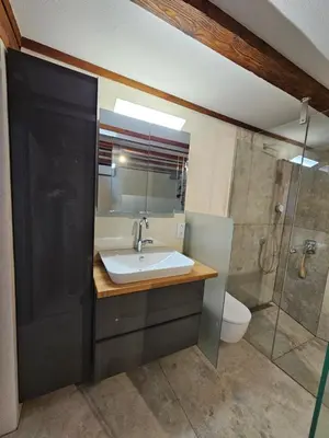 Ein Badezimmer in der Unterkunft Luxus-Wohnung mit IndoorPool