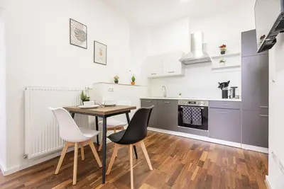 Küche/Küchenzeile in der Unterkunft Top Moderne 2 Zimmer Wohnung